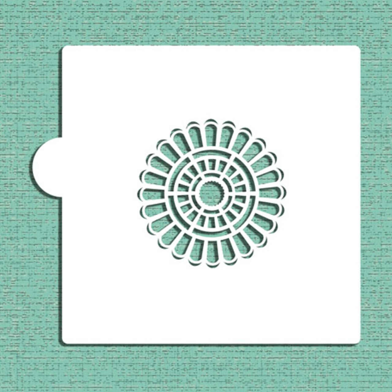 Mandala #2 Cookie & Craft Stencil | CM059 by Designer Stencils | Cookie Decorating Tools | Baking Stencils for Royal Icing, Airbrush, Dusting Powder | Craft Stencils for Canvas, Paper, Wood | Reusable Food Grade Stencil